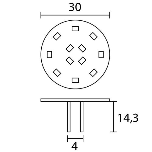 LEDLAMPA 10-30V G4-BACK